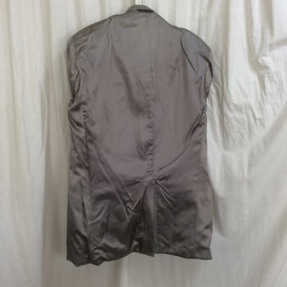 Vintage 90s Polo University Gray Blazer Sport Coat 2 Button 100% Wool 42L - Picture 3 of 7